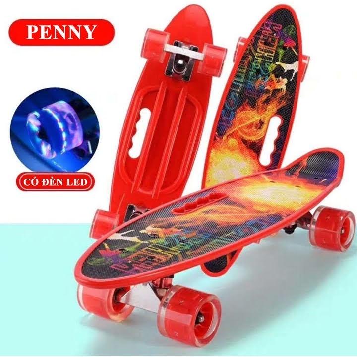 Ván Trượt Skateboard Keentore Penny Cầm Tay Nhiều Màu Có Đèn Led