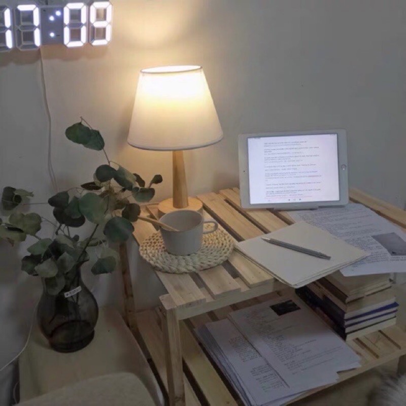 [Có sẵn] Đồng hồ LED 3D treo tường để bàn thông minh phong cách Hàn Quốc