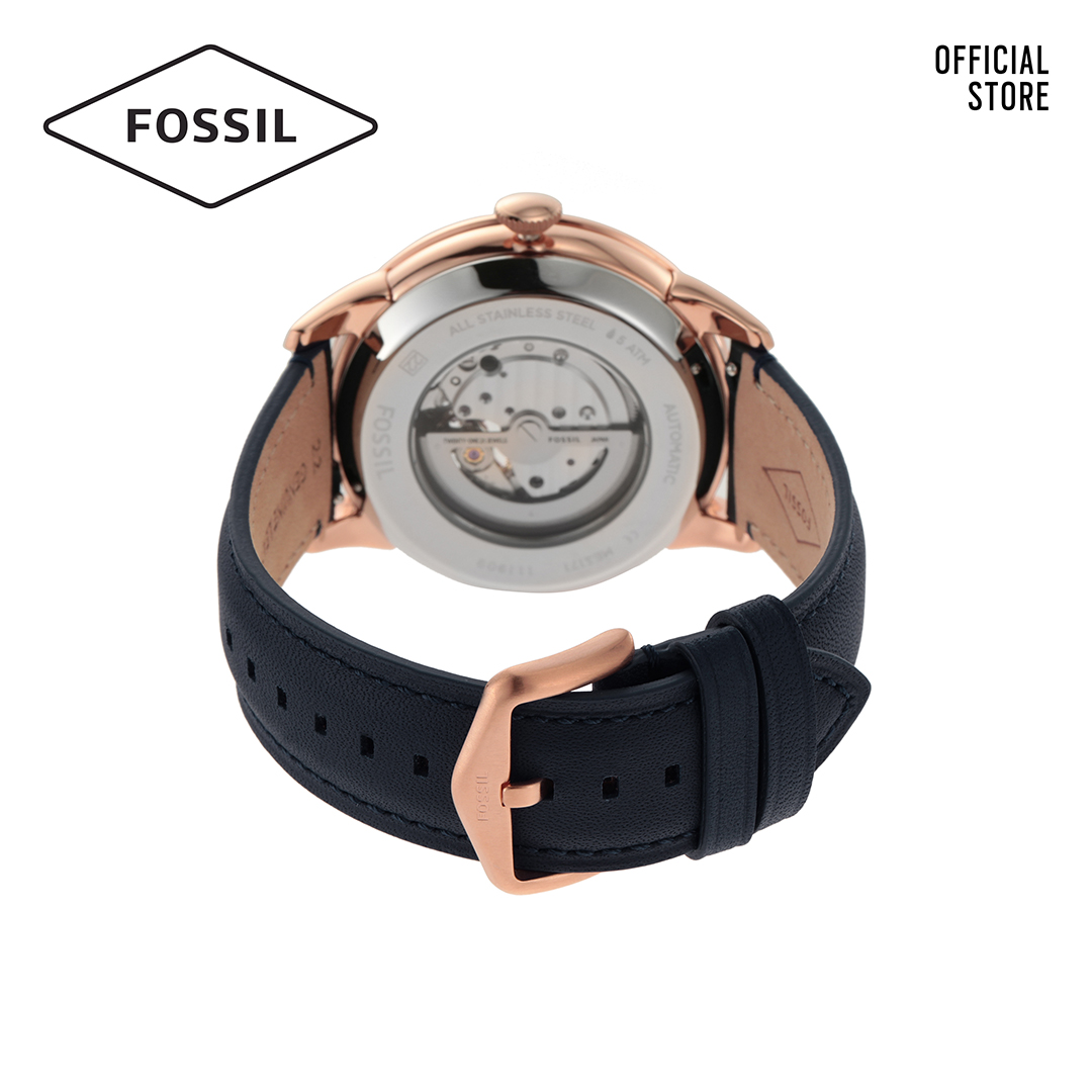 Đồng hồ nam FOSSIL dây da Townsman Automatic ME3171 - màu xanh dương