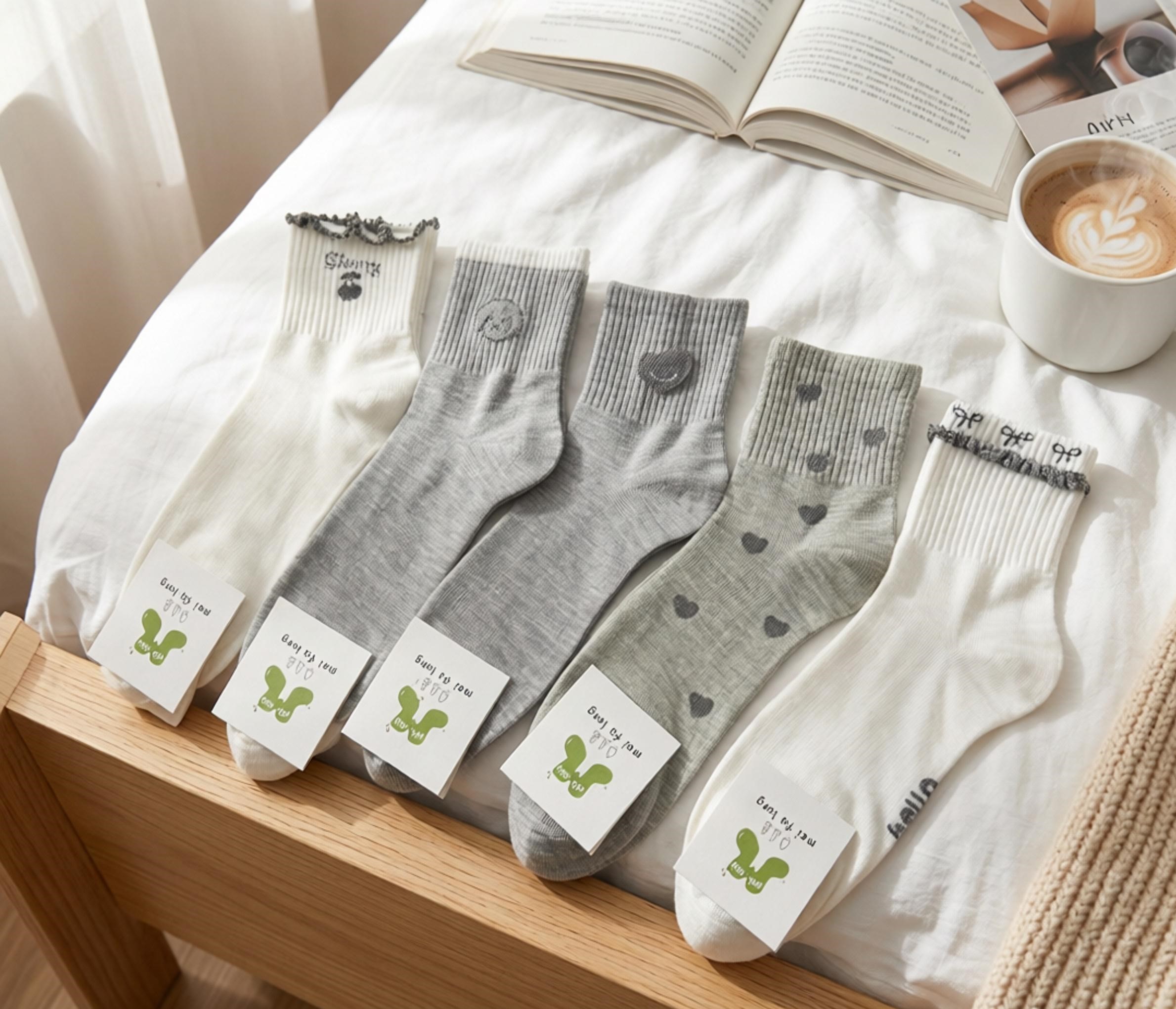 SET 5 ĐÔI TẤT VỚ NỮ CAO CỔ MÃ 17 DÀNH CHO NỮ