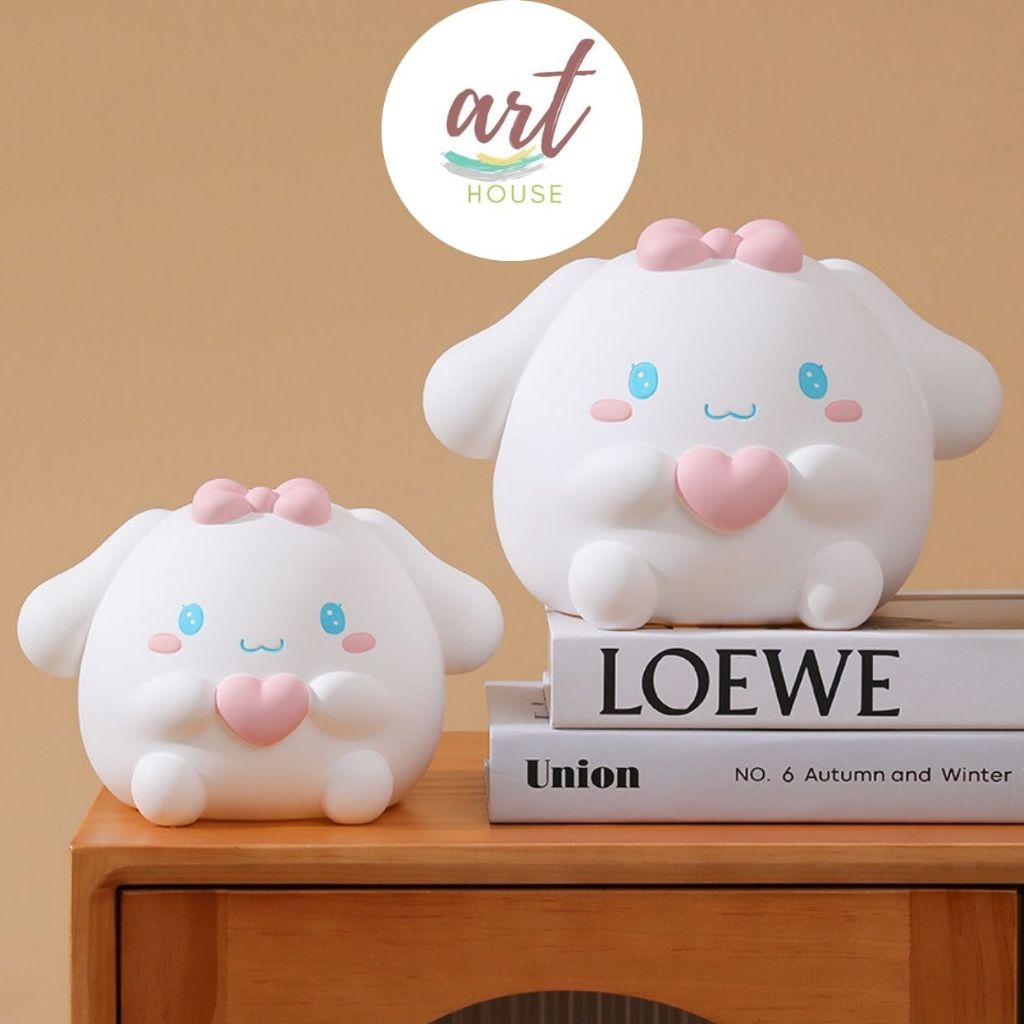 Ống Tiết Kiệm Thỏ Cinnamoroll Sanrio Trắng Trang Trí Quà Tặng Dễ Thương_ArtHouse