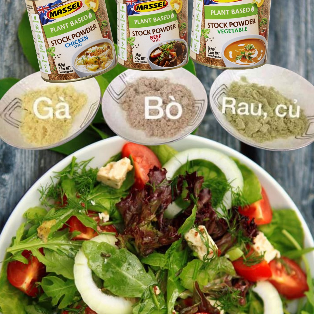 Hạt nêm rau củ Massel Úc 100% từ rau củ thảo mộc bảo vệ sức khỏe, dành cho ăn chay, ăn mặn, ăn kiêng và cho bé ăn dặm - OZ Slim Store