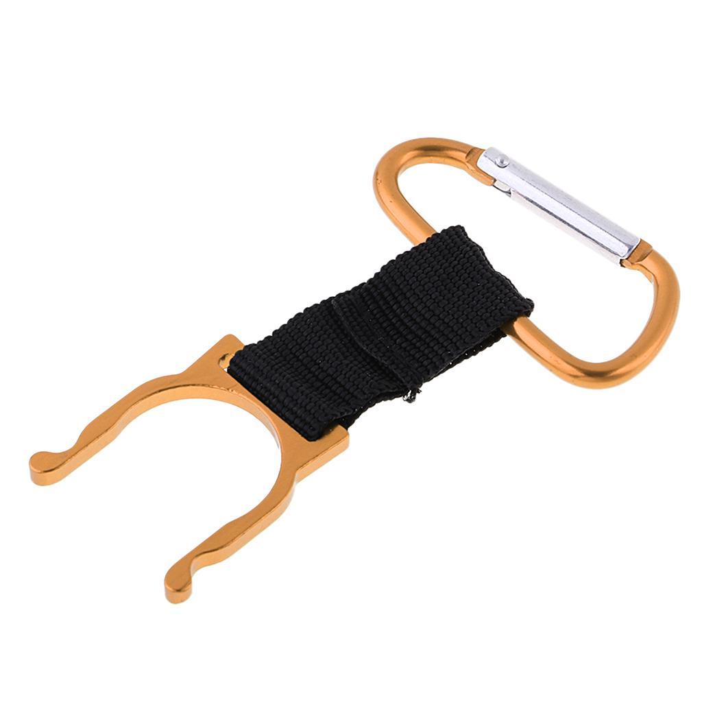 Mini Water Bottle Carabiner D Fast Hanging Buckle for Riding White