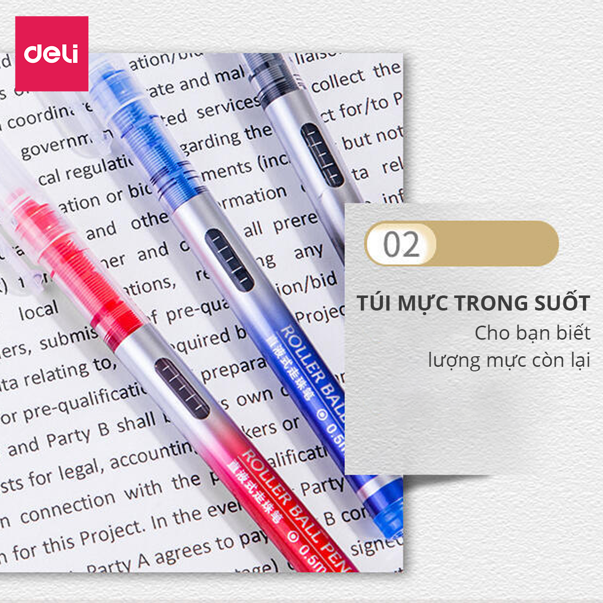 Bút Bi Nước Mực Gel Nhiều Màu Lẻ Chiếc Deli - Mực Trơn Đều Nhanh Khô Không Lem Phù Hợp Hoc Sinh Văn Phòng Ghi Chép Trang Trí Sổ Tay Kế Hoạch Planner - S853