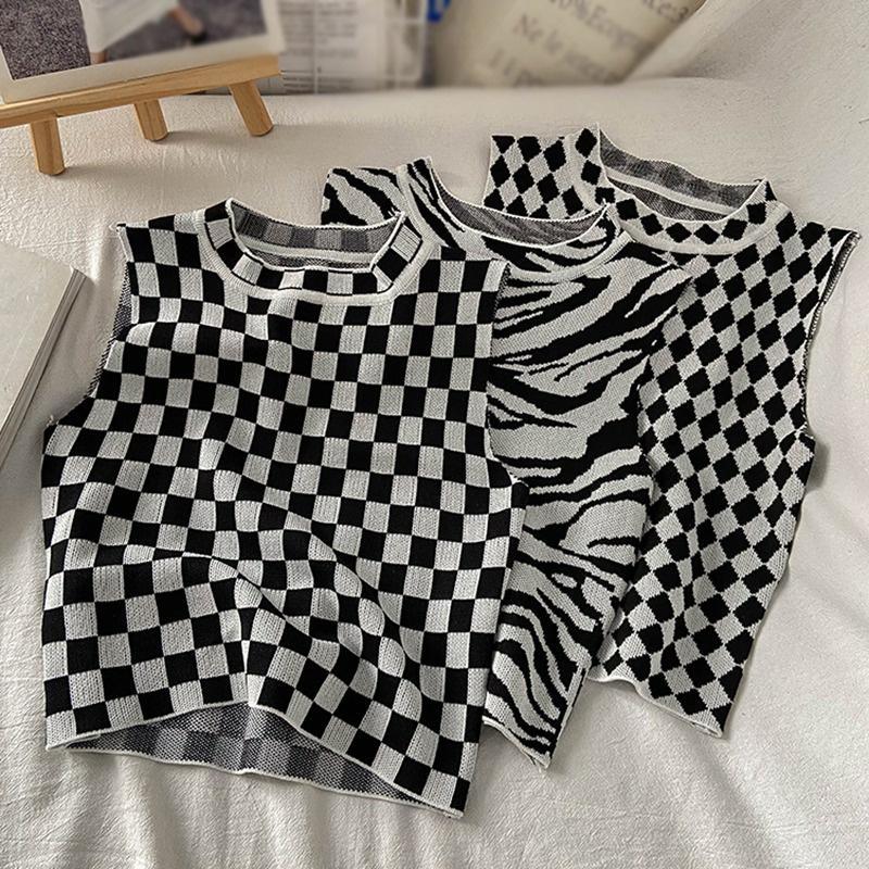 Áo Croptop Dệt Kim Sát Nách Thiết Kế Quyến Rũ Cho Nữ