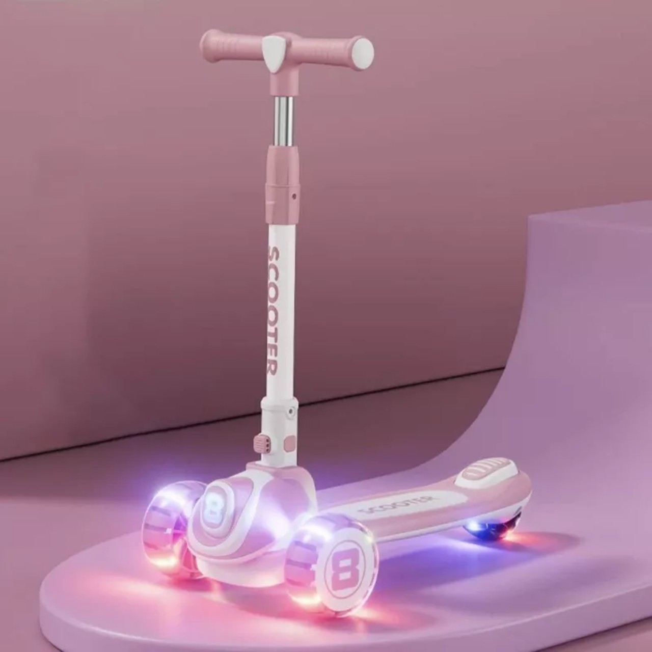 Xe Chòi Chân cho bé, Xe truợt Scooter cho bé 3 in 1, chính hãng, ba bánh phát sáng, có nhạc vui nhộn chịu lực đến 80kg