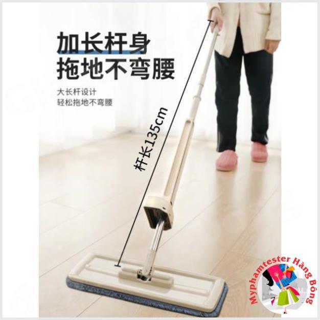 Cây lau nhà tự vắt thông minh xoay 360*tặng kèm 1 bông lau
