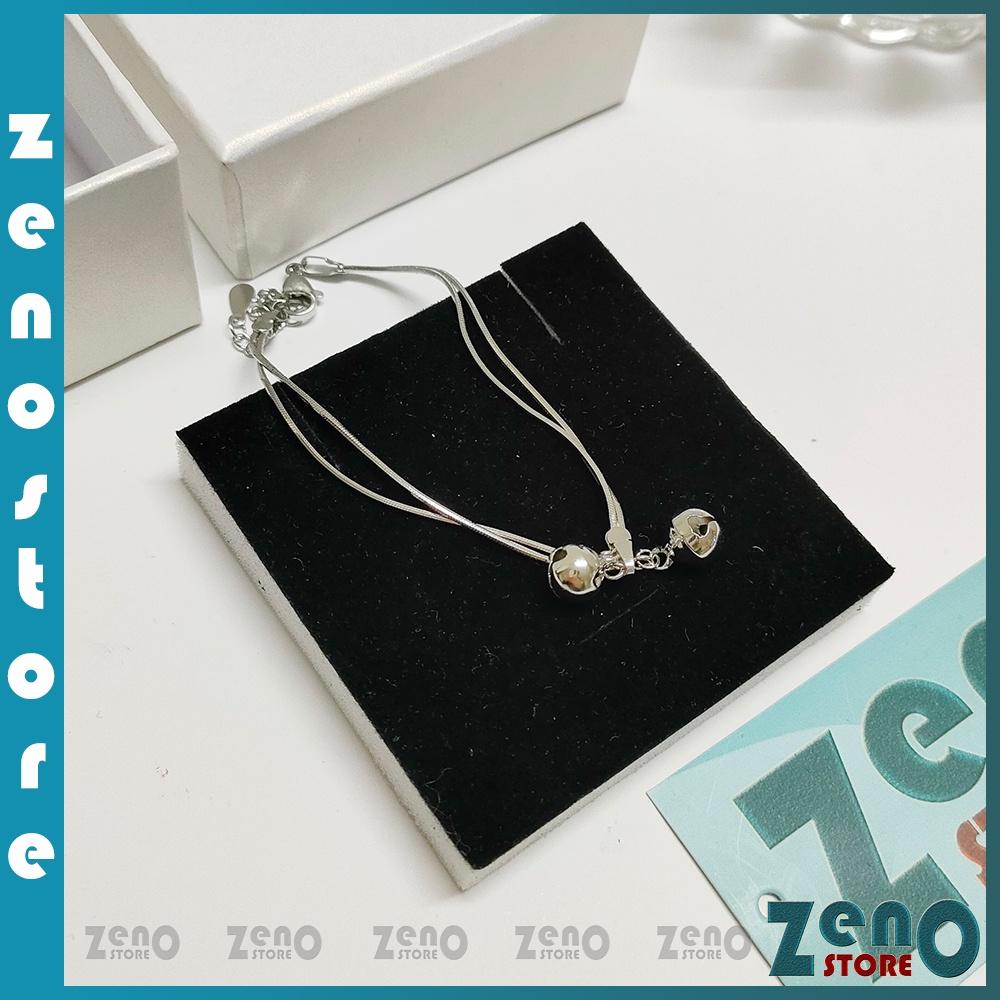 Vòng tay chuông 2 lớp ZenO LT02, Lắc tay phong cách Hàn Quốc