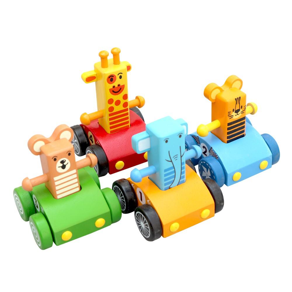 Đồ chơi gỗ Xe đua rừng xanh | Winwintoys 61592 | Phát triển khả năng sáng tạo và logic | Đạt tiêu chuẩn CE và CR