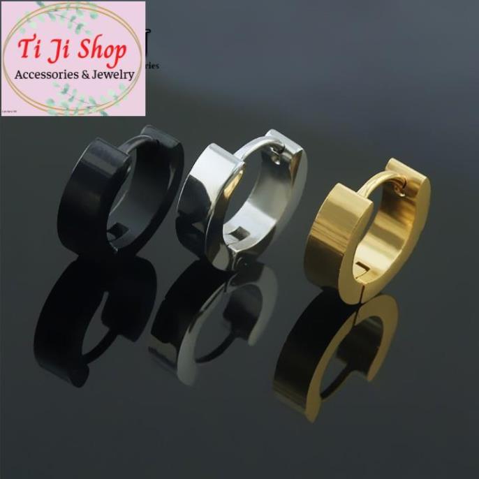 BÔNG TAI INOX KHOEN TRÒN BẢNG VUÔNG ĐẸP CÁ TÍNH -