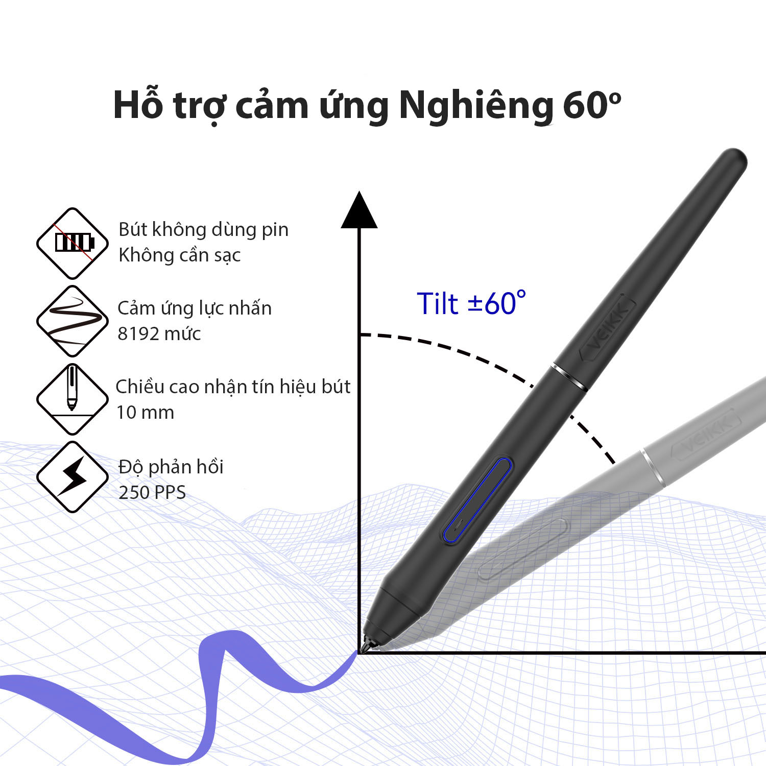 Bảng Vẽ Điện Tử VEIKK VK1060 PRO Android 2 Vòng Xoay Dial Đa Năng Cảm Ứng Nghiêng Mặt Nhám Mô Phỏng Giấy Vẽ - Hàng Chính Hãng