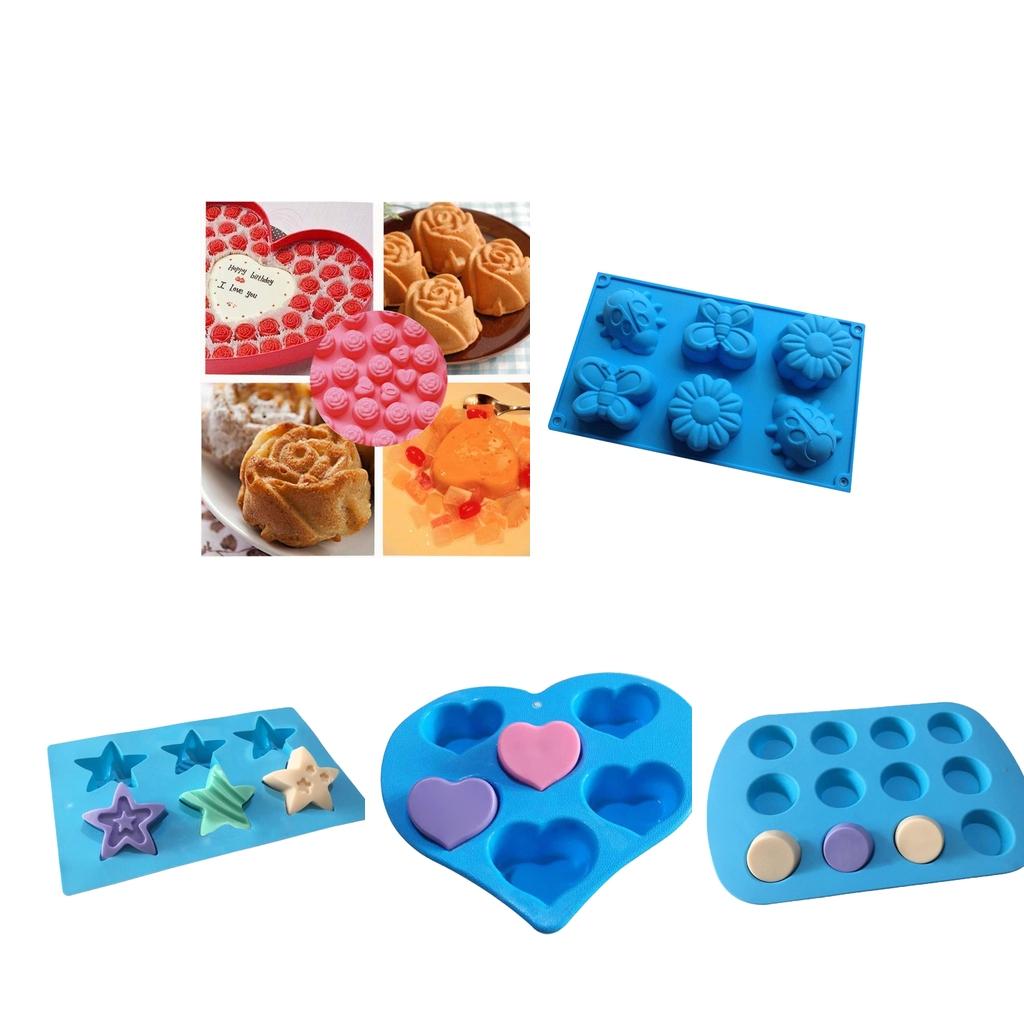 Cupcake Baking Pans Cake Molds Pans Mold Candy  Rose Heart