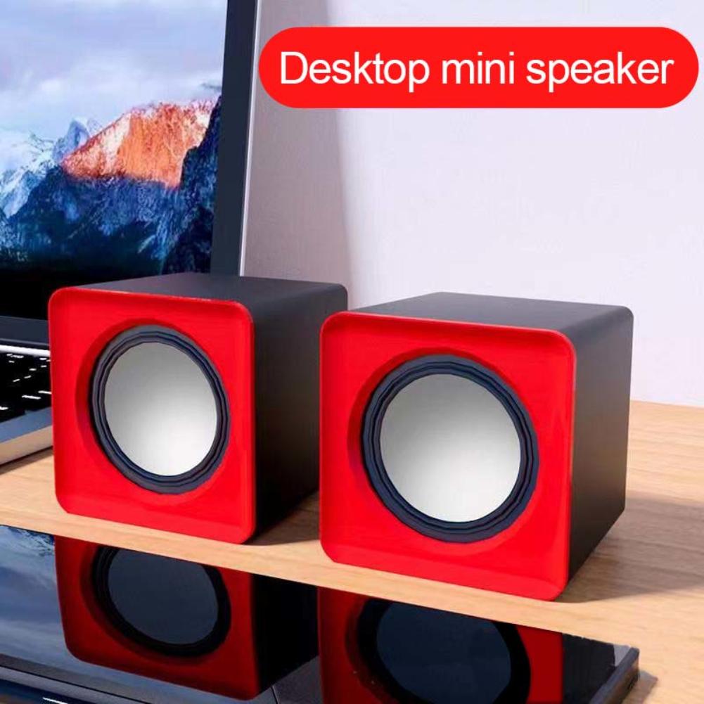 Loa máy tính mini Loa có dây USB Loa âm thanh vòm âm thanh nổi đa năng cho PC Máy tính xách tay Máy tính xách tay Nhựa Màu sắc: Có dây USB 03