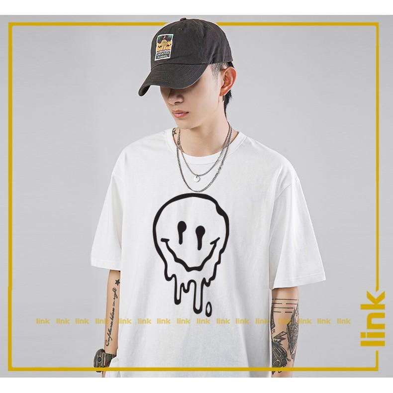 Áo phông tay dài MẶT CƯỜI CHẢY kiểu mới dáng rộng unisex