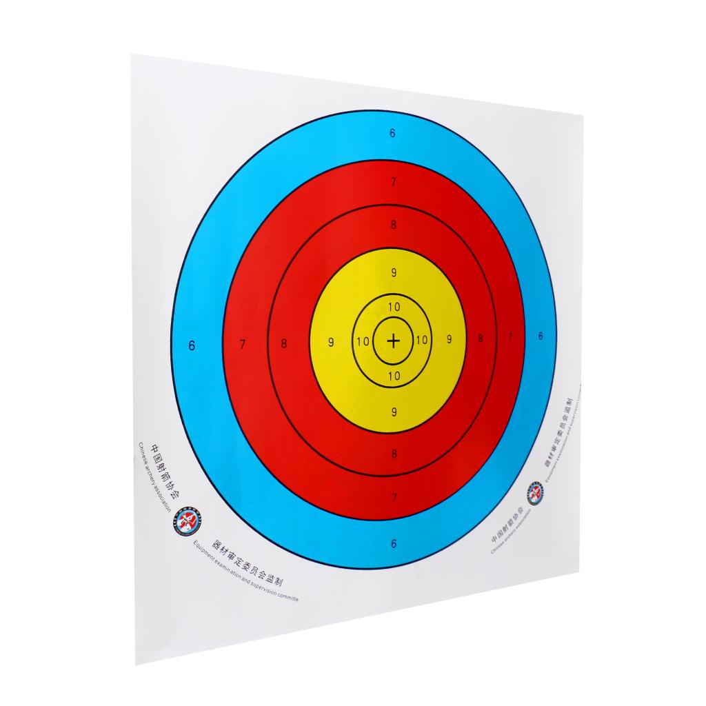 12 Pieces Professional Archery Target Paper For Recurve Bow Longbow 43x43cm