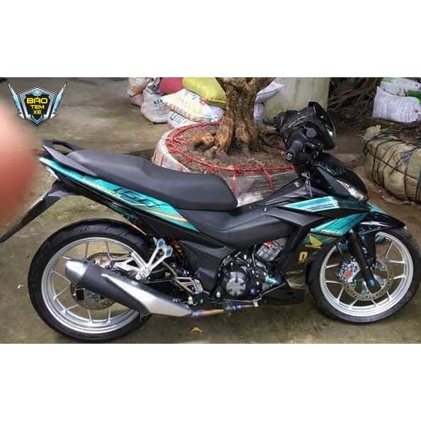 Tem rời dán xe winner sọc Crom xanh đen