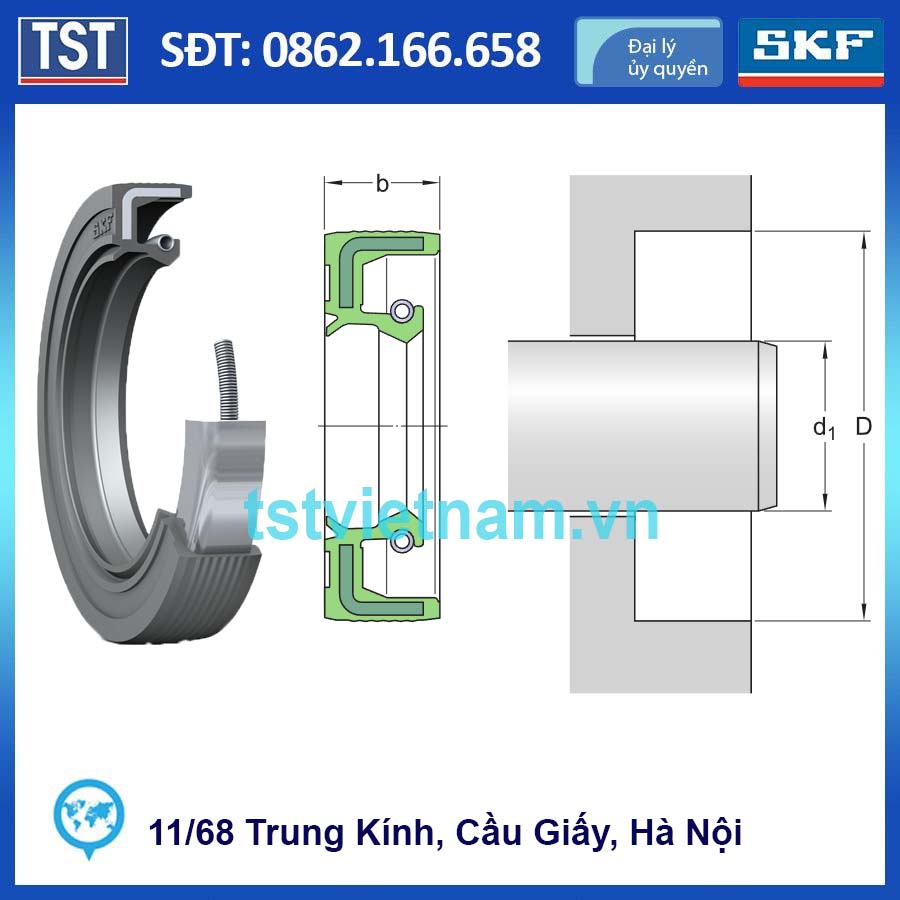 Phớt chắn dầu SKF 17x30x7 ( Phớt lò xo HÀNG CHÍNH HÃNG SKF 100% )