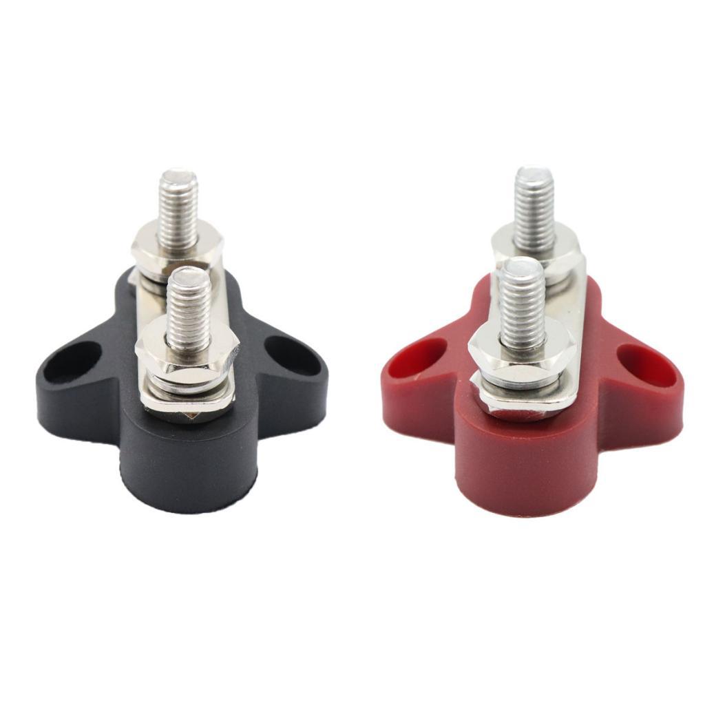4x Bus Bar Power Terminal Block Negative M6 Positive Power Distribution Stud