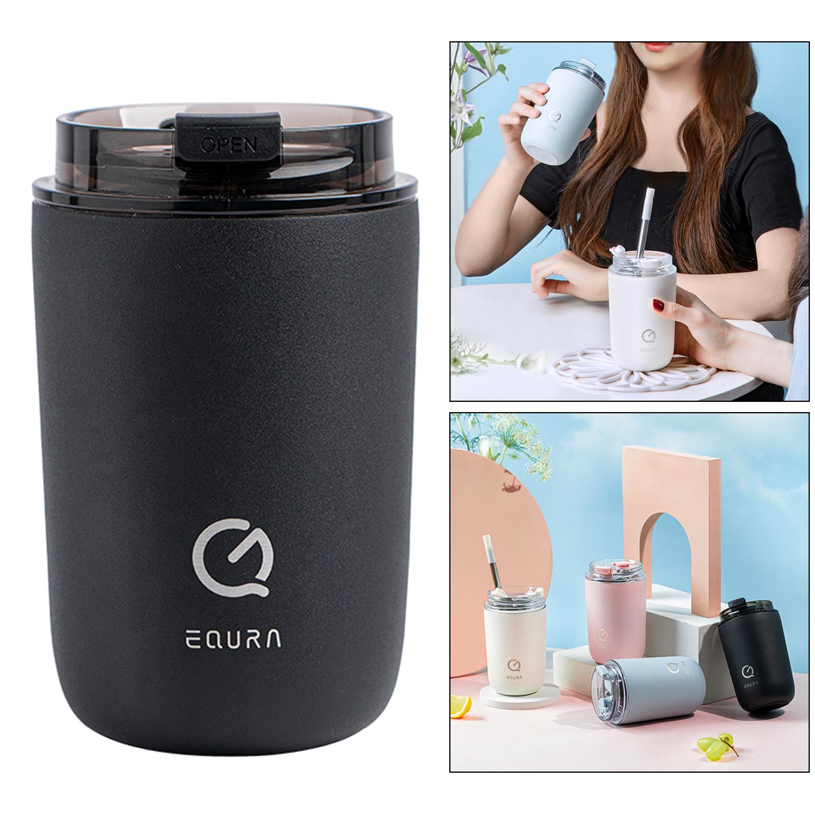280ml Travel Tumbler Insulated 304 Stainless Steel Coffee Cup with Lid & Straws Hot & Cold Coffee Cup for Backpacking, Camping, Office or Car