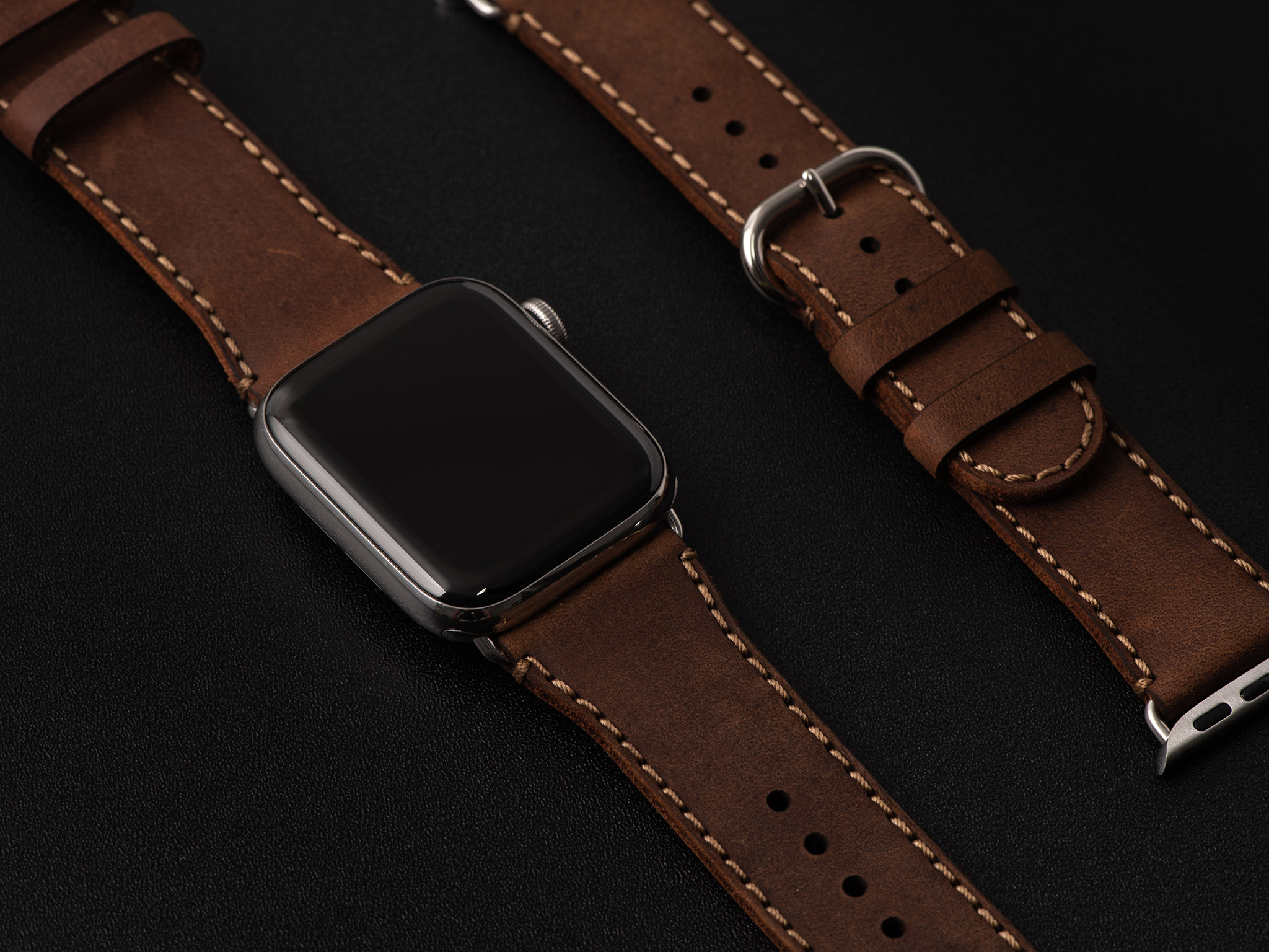 Dây Da Cho Đồng Hồ Apple Watch Sen Sử Dụng Được Dưới Nước- 38/40MM