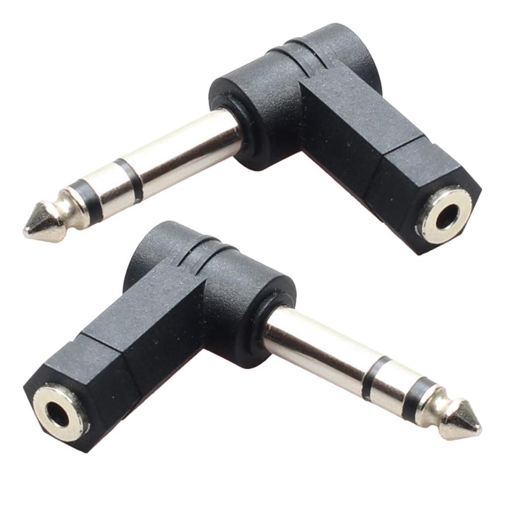 4x 6.35mm 1/4'' Male Plug to 3.5mm 1/8'' Female Jack Audio Adapter Connector