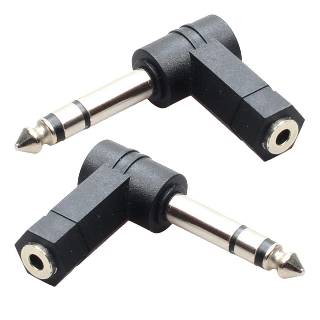 2x 6.35mm 1/4''  to 3.5   Aux  Stereo Adapter Converter