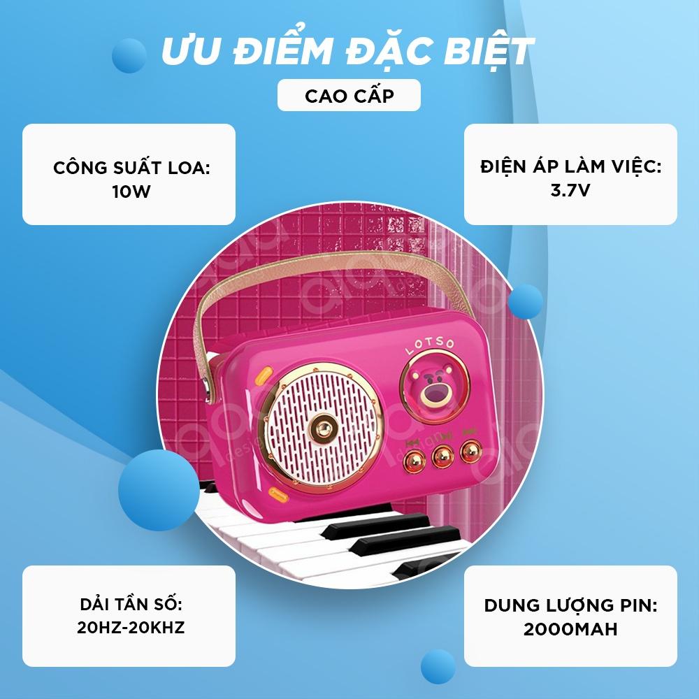 Bộ Loa Mic Karaoke Mini Không Dây Bluetooth Disney LX 901, Siêu Kute, Âm Thanh Sống Đông, Type C