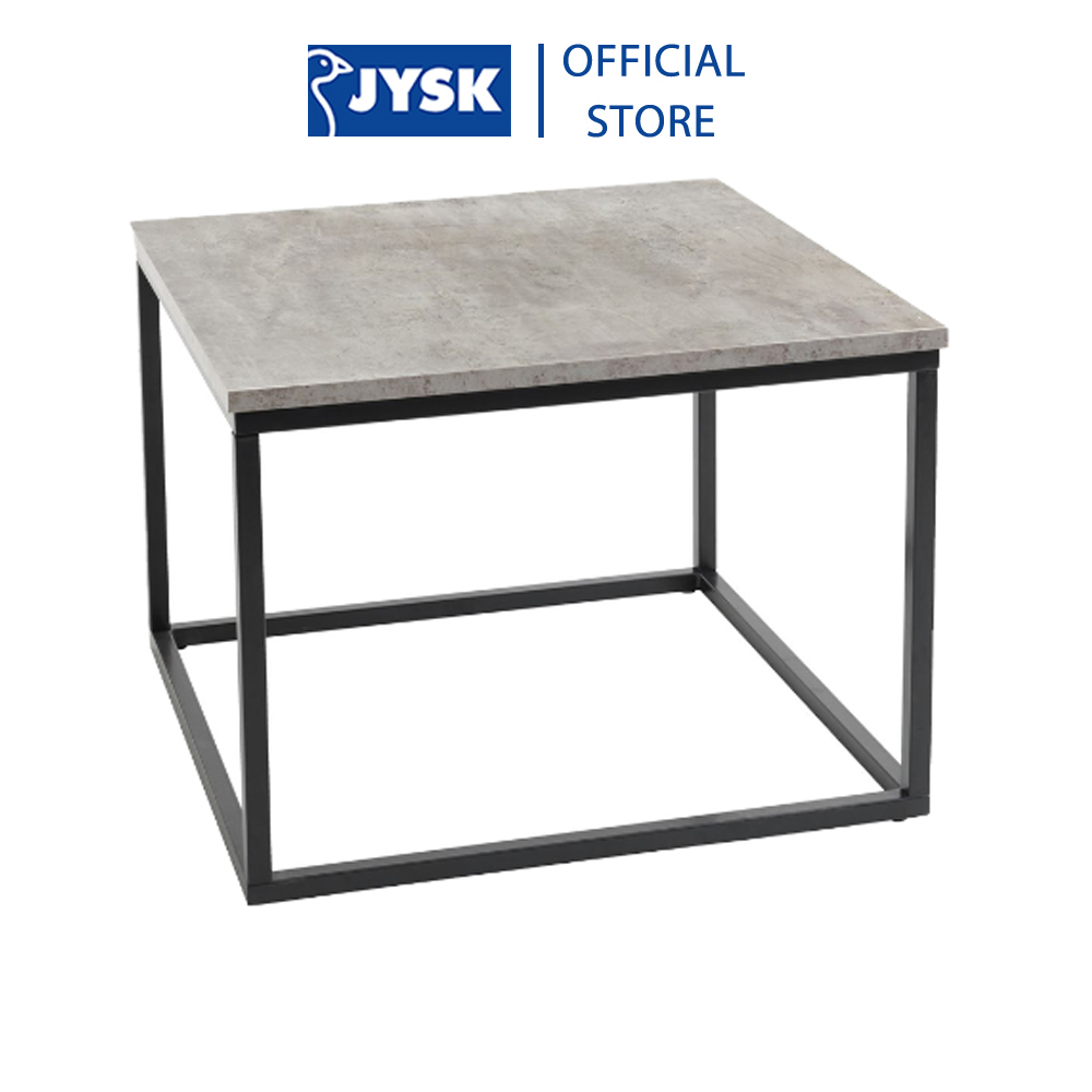 Bàn cafe | JYSK Dokkedal | kim loại/gỗ công nghiệp | xám/đen | D60xR60xC45cm