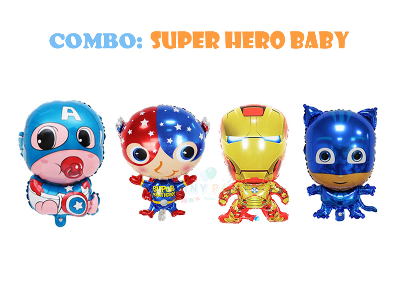 Combo 4 Bóng Hình Siêu Anh Hùng Baby
