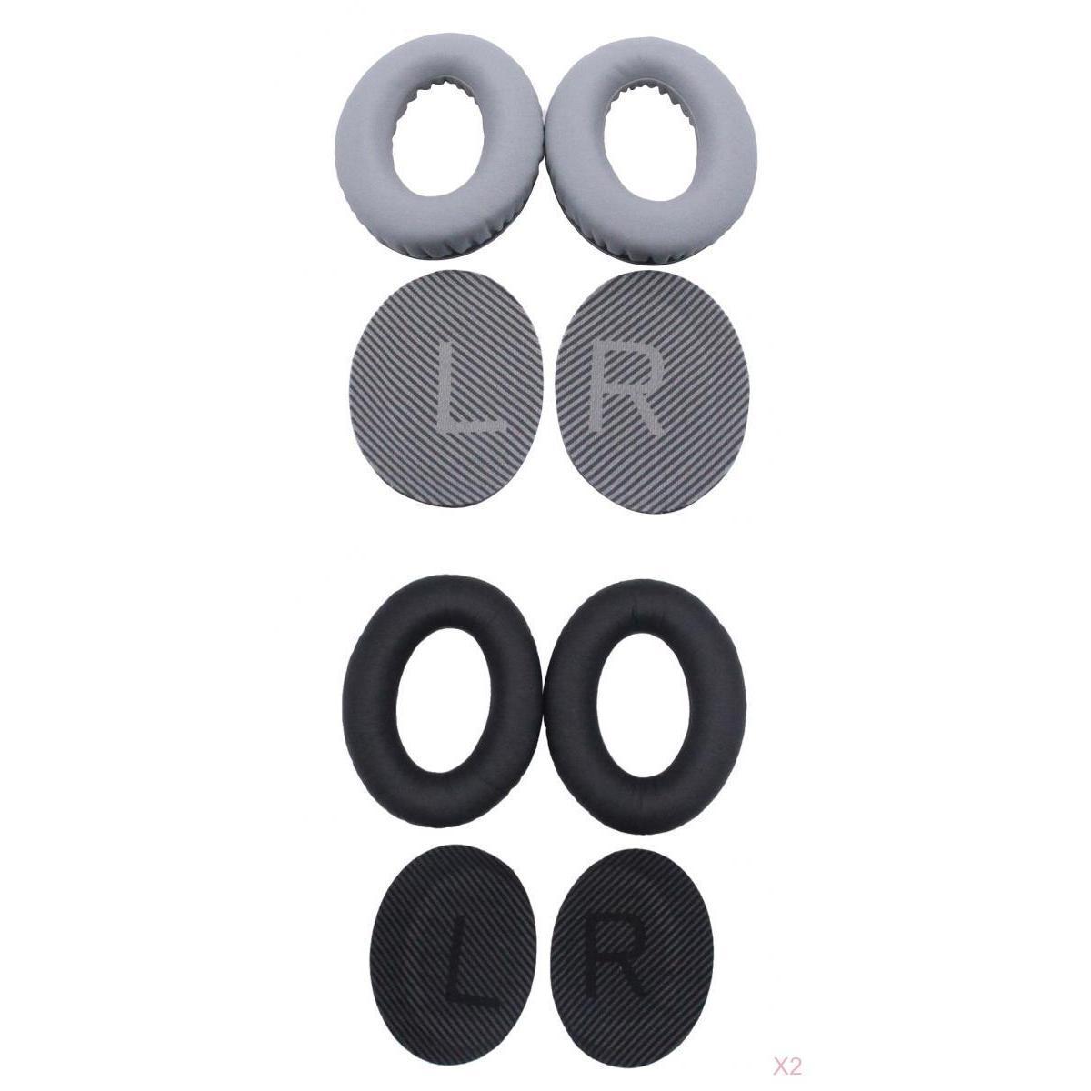 4 Pairs Replacement Memory Foam Headphone Ear Pads Cushion Covers for Bose QuietComfort 35 QC35 QC35 II