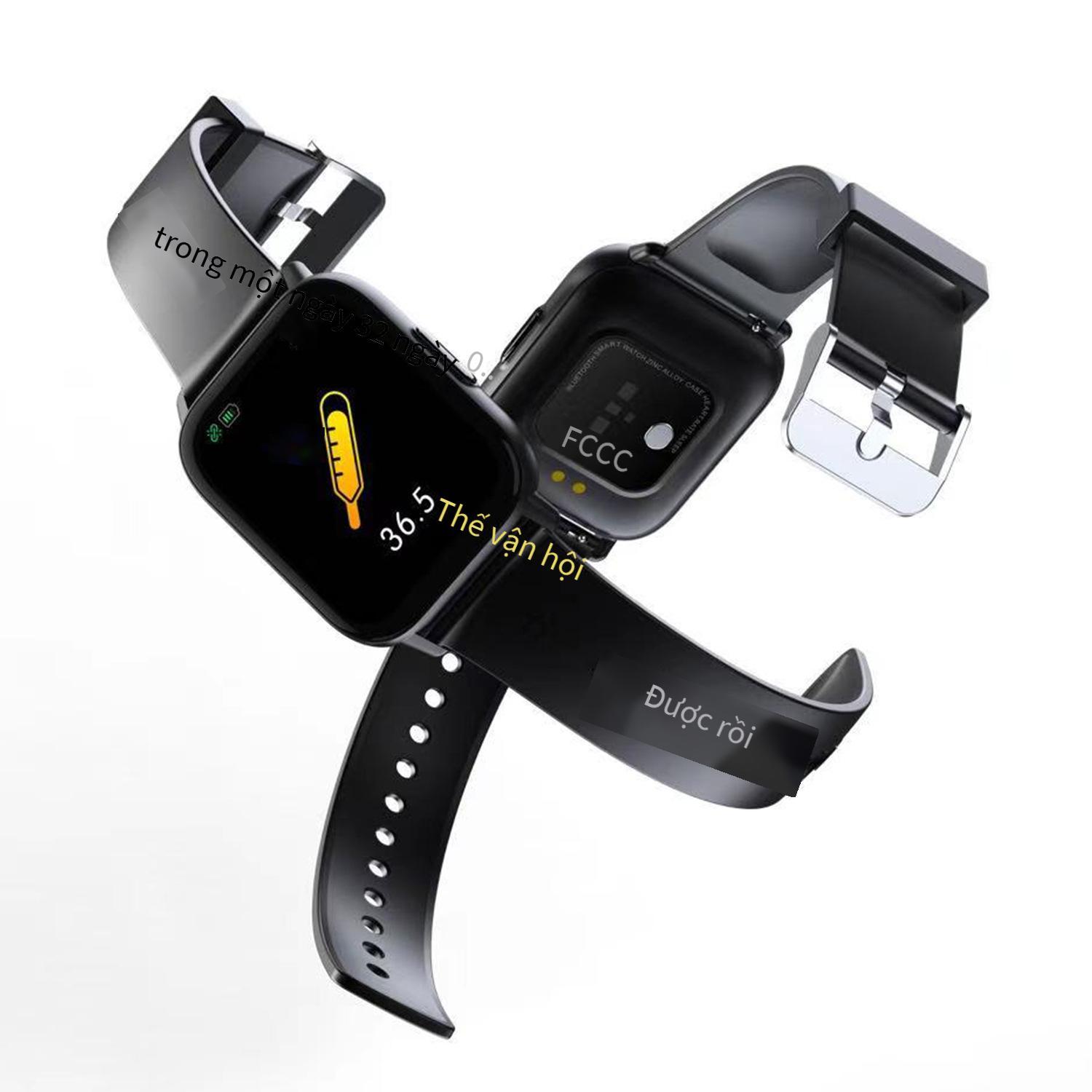Phong Cách Mới Nhất QS16pro Vòng Tay Thông Minh Đo Nhiệt Độ Cơ Thể Nhịp Tim Oxy Trong Máu Màn Hình Lớn Đồng Hồ Amazon GloryFit Nhật Bản