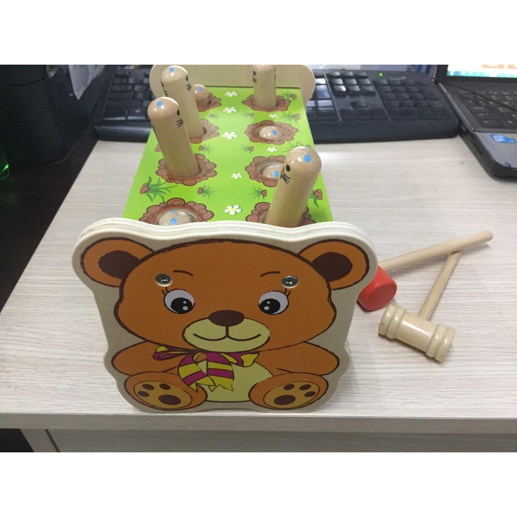 Bộ Đập Chuột 8 Lỗ 2 Búa Hình Gấu