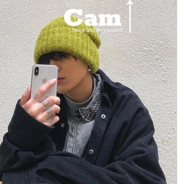 Mũ len BEANIE nam nữ bản to trùm đầu Camcamvintage nón len trơn oversize unisex phong cách ullzang