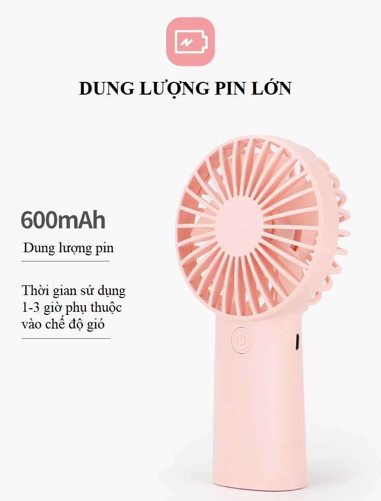 Quạt Mini Cầm Tay D1183 Nhỏ Gọn Tiện Ích