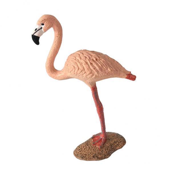 Hình ảnh 3X Miniature Animals Birds Model Figurine Statue Scupltue Toy  Pink Flamingo