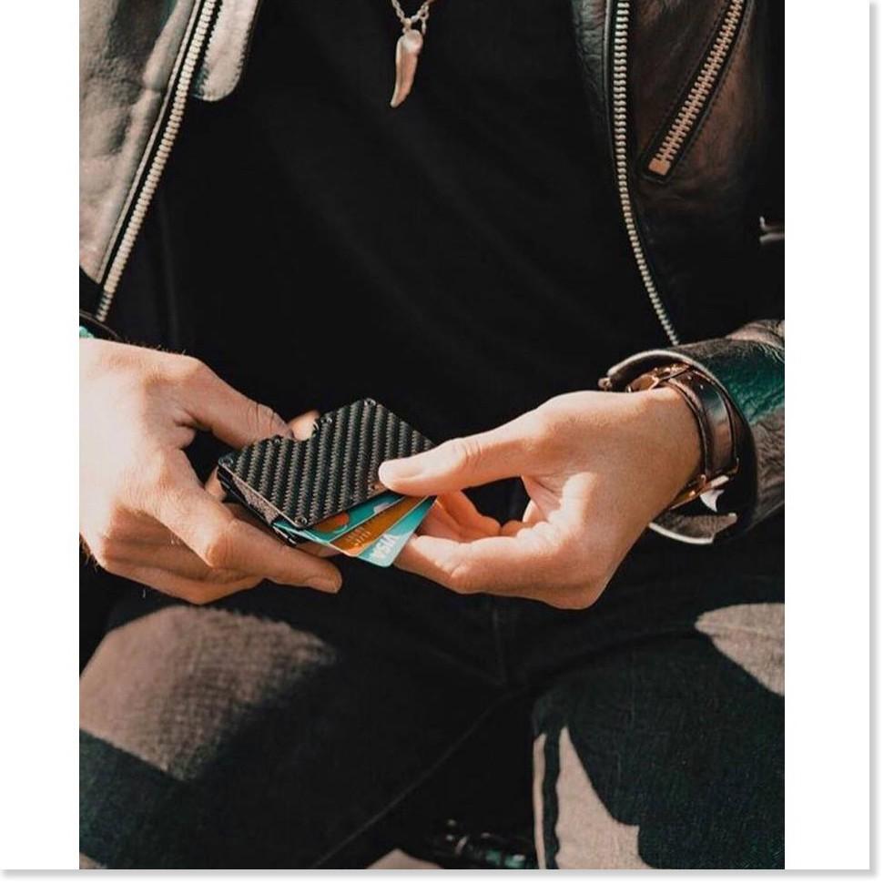 ️ Kẹp tiền Money Clip cao cấp Carbon Fiber Metal