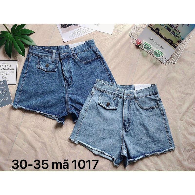 QUẦN SORT JEAN BIGSIZE LƯNG CAO NẮP TÚI SIÊU XINH SIZE MÃ 1017