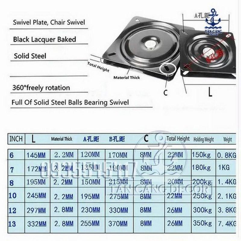 MÂM XOAY 200 x 200MM CHO NGÀNH MỘC