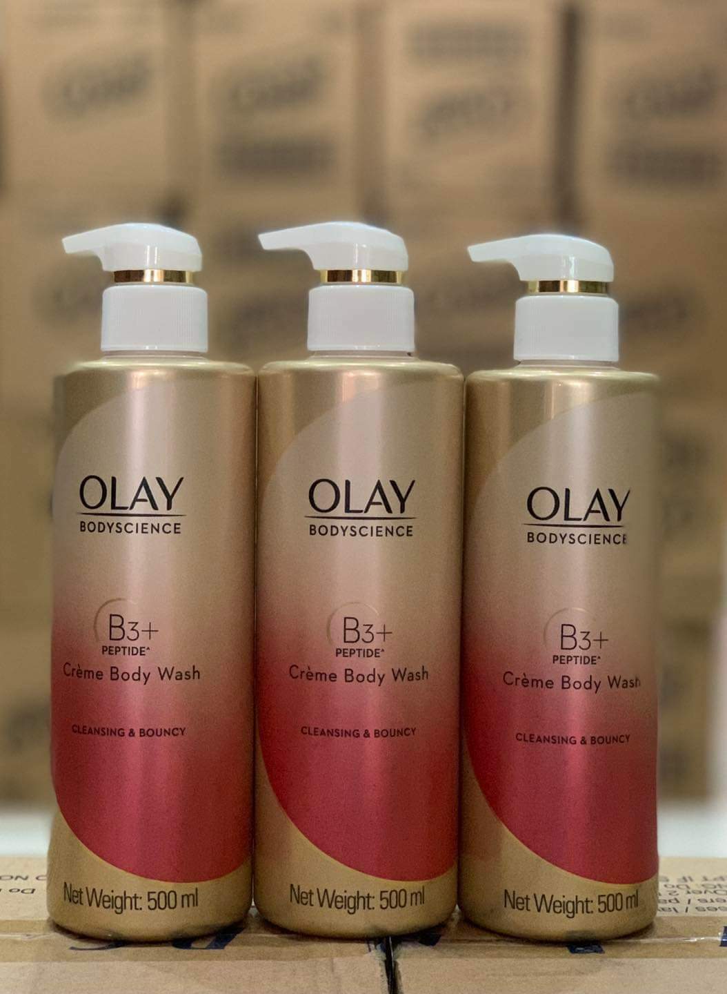 Sữa tắm trắng da OLAY B3+ Thái Lan 500ml-màu hồng