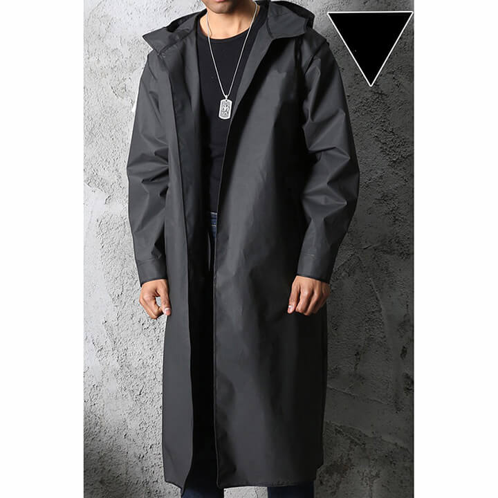 Áo mưa măng tô dáng dài nam nữ khóa kéo cao cấp, áo khoác đi mưa có mũ trùm tiện lợi
