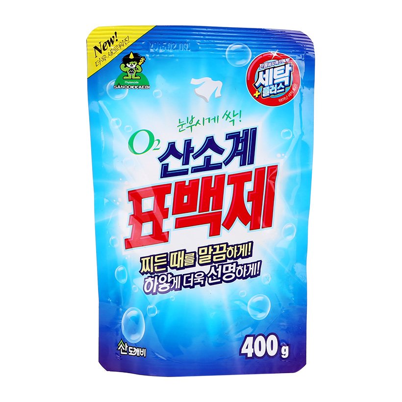 Combo 02 Túi bột giặt sát khuẩn, tẩy ố quần áo Sandokkaebi 400gr - Nhập khẩu Hàn Quốc