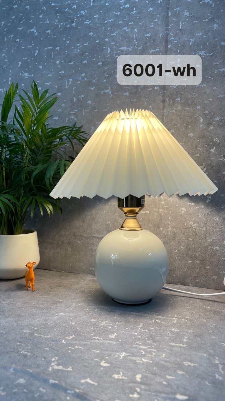 Đèn ngủ để bàn MONSKY thân sứ phong cách Bắc Âu hiện đại - kèm bóng led.