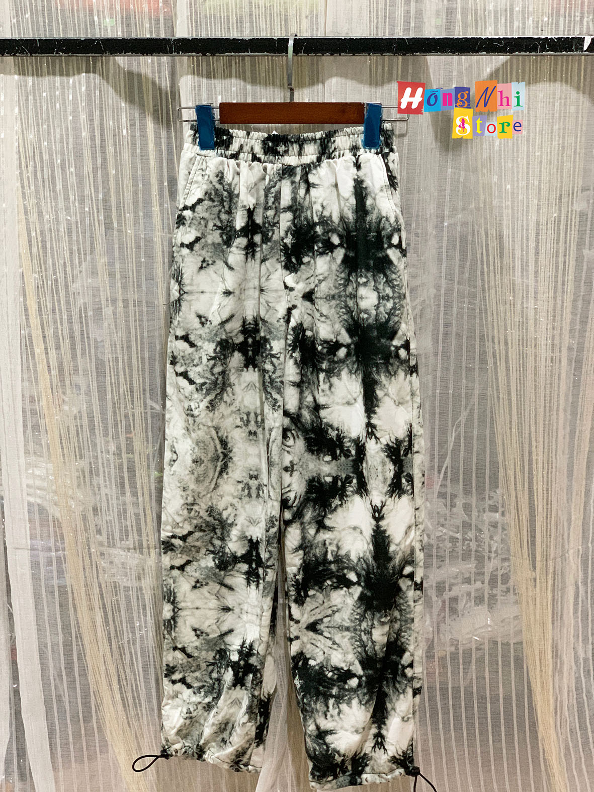 Quần Jogger Thun Loang Màu Dài Dây Rút Dáng Rộng - Quần Thun 3D Rút Dây Unisex - MM