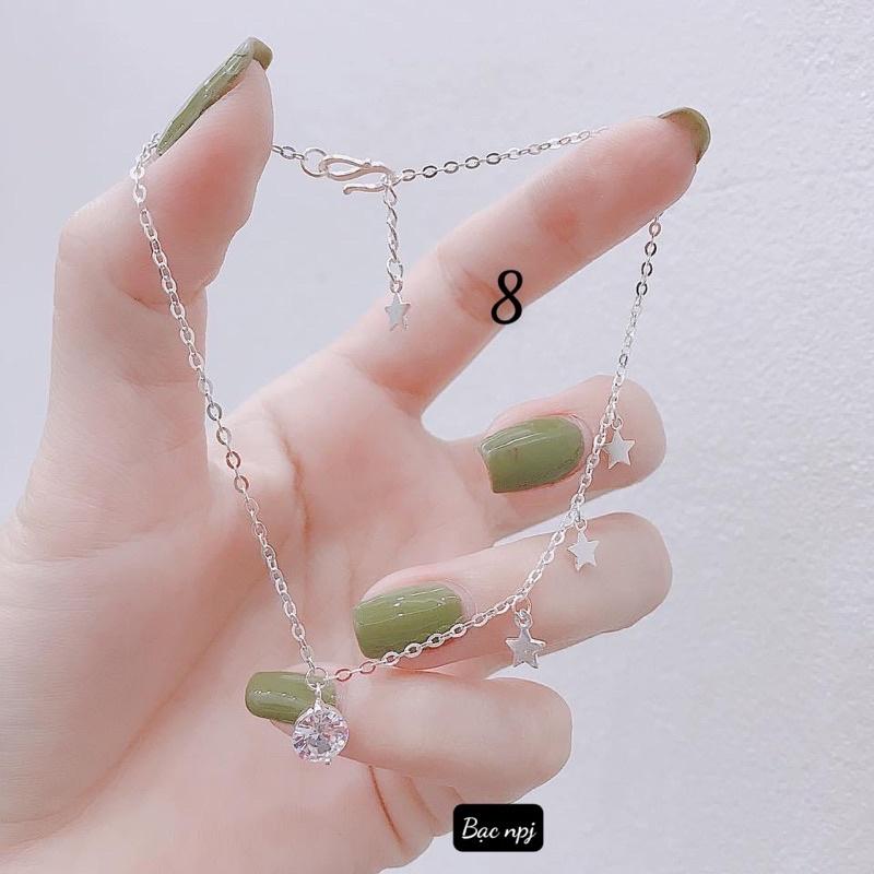 Lắc chân Bạc Ta , Các mẫu Lắc chân Npj️ SIÊU HOT ️cho nữ- Bạc Npj