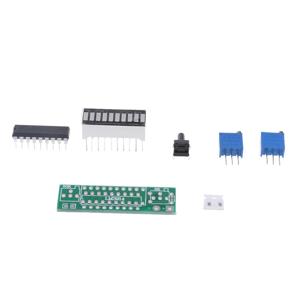 LM3914 10 Segment 5V 12V Battery Capacity Power LED Indicator Display Kits