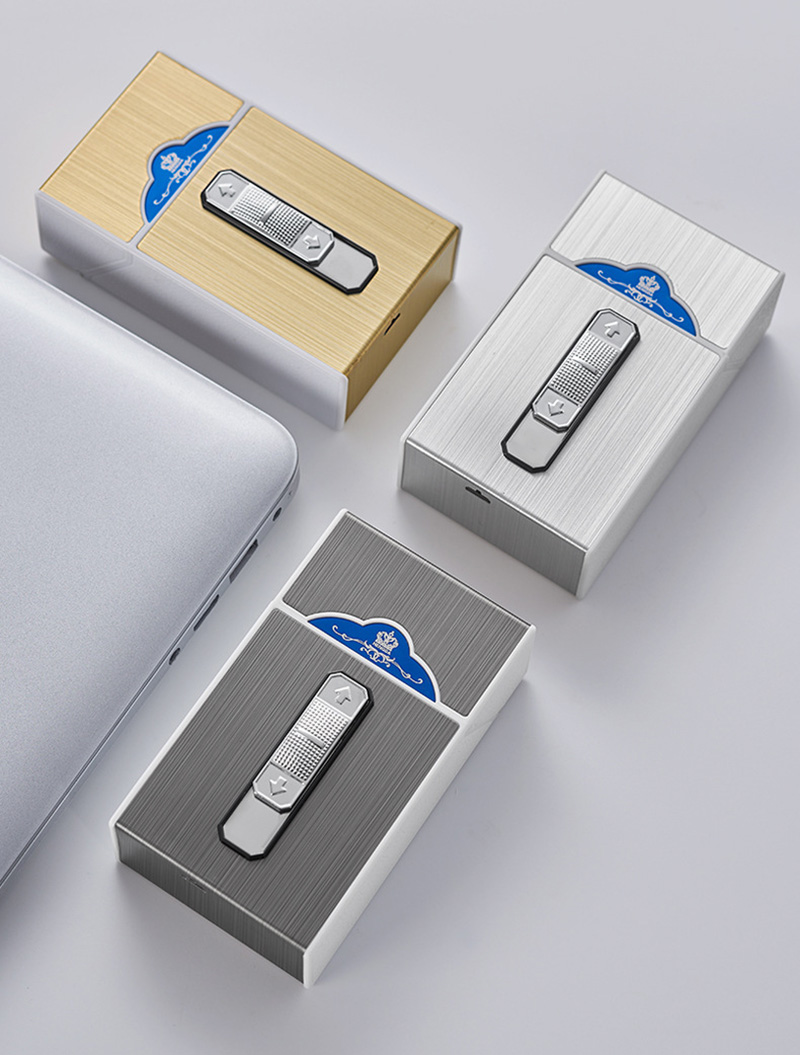 Bật Lửa Điện Kiêm Hộp Đựng Thuốc 20Đ Lớn Ngắn A16