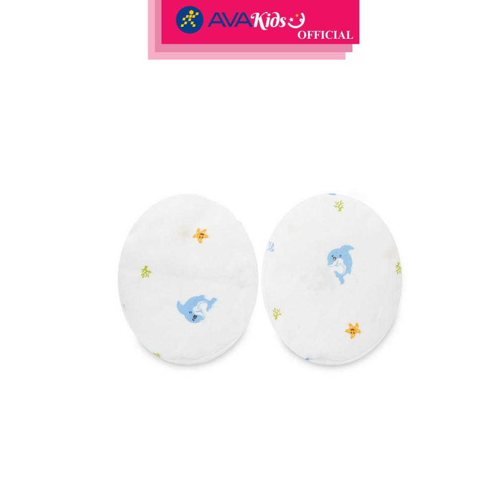 Bộ bao tay, bao chân in cá heo xanh IQ Baby màu trắng (0 - 3 tháng) - Hàng Chính Hãng