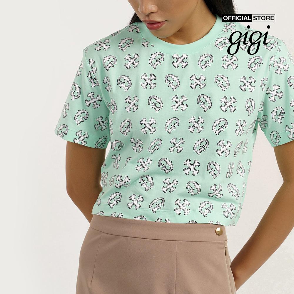 GIGI - Áo thun nữ croptop ngắn tay thời trang G1201T221239