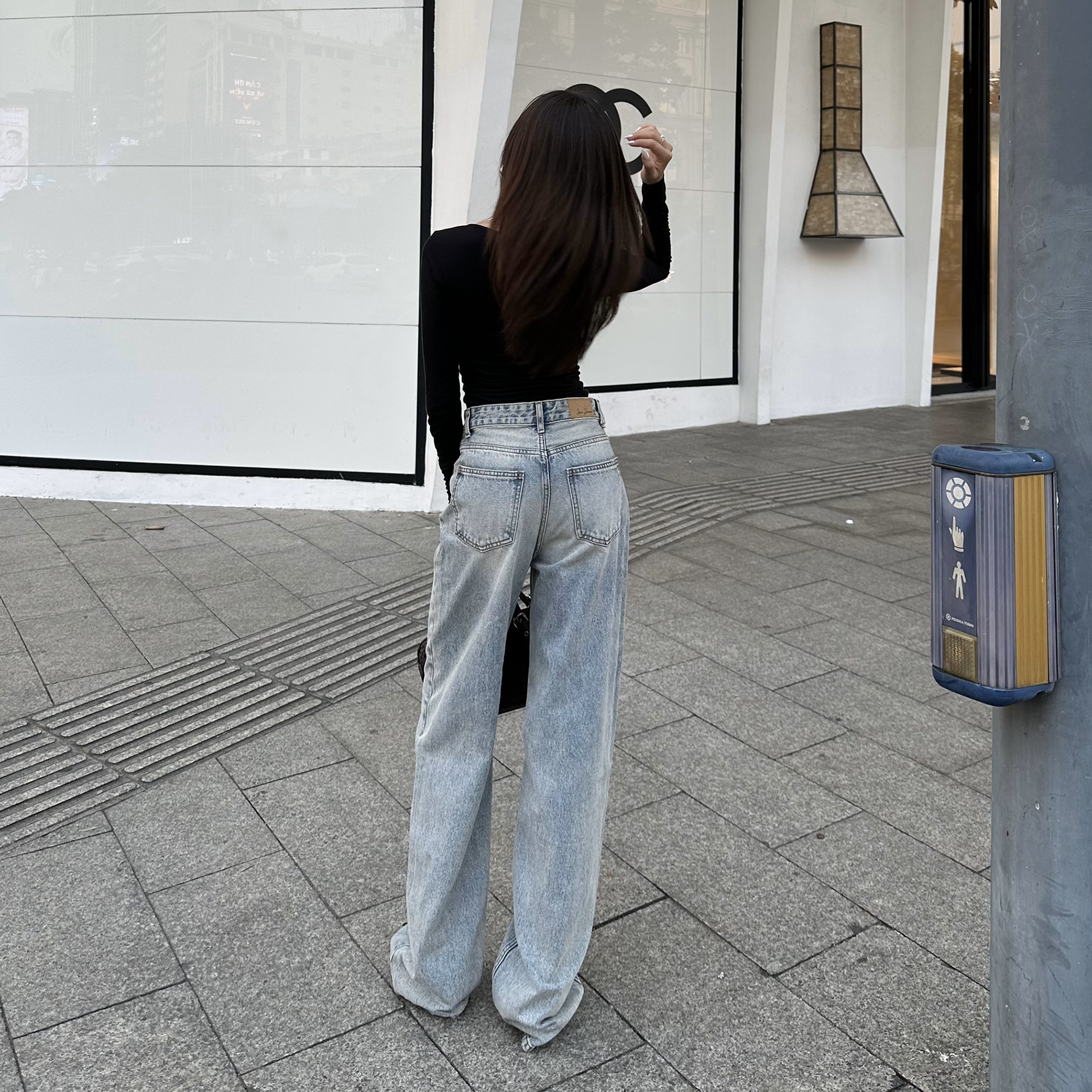 Quần Jean Ống Rộng Classic Air Blue Aaa Jeans