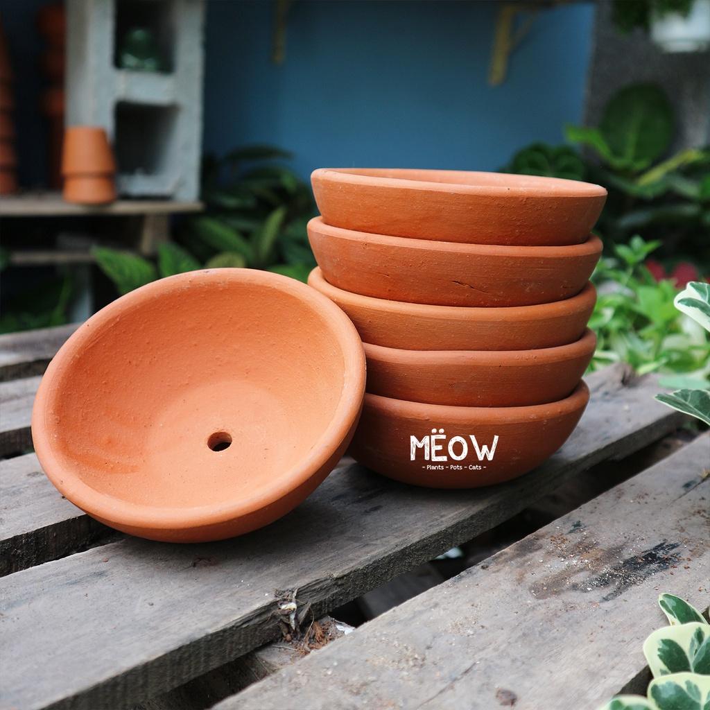 Chậu đất nung Chảo lớn 17x6cm | Chậu trồng sen đá, xương rồng, các loại cây mọng nước